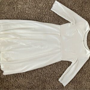 Simple White Fit-and-Flare Dress